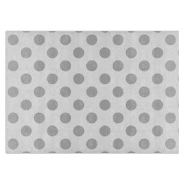 Graue Polka-Punkte auf weiß Schneidebrett