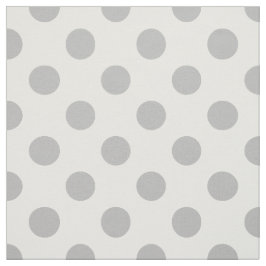 Graue Polka-Punkte auf weiß Stoff