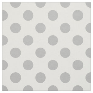 Graue Polka-Punkte auf weiß Stoff
