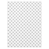 Graue Polka-Punkte auf weiß Tischdecke (Vorderseite)