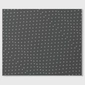 Graue Polka-Punkte Geschenkpapier (Flach)
