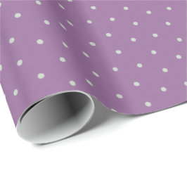 Graue Polka-Punkte im Lila Hintergrund Geschenkpapier