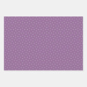 Graue Polka-Punkte im Lila Hintergrund Geschenkpapier Set (Vorderseite 3)