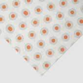 Graue Polka-Punkte mit gelbem Mittelpunkt pp3 Seidenpapier (Detail)