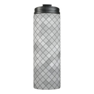 Graue polygonale Illustration, die aus Dreiecken b Thermosbecher