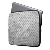 Graue polygonale Illustration, die aus Tria besteh Laptopschutzhülle (Vorderseite Links)