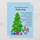 Graue Poodle Weihnachtskarte 5-2 Save The Date (Vorne/Hinten)