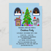 Graue Poodle Weihnachtskarte 6-2 Save The Date (Vorne/Hinten)