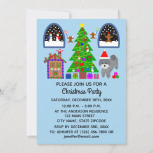 Graue Poodle Weihnachtskarte 6-2 Save The Date