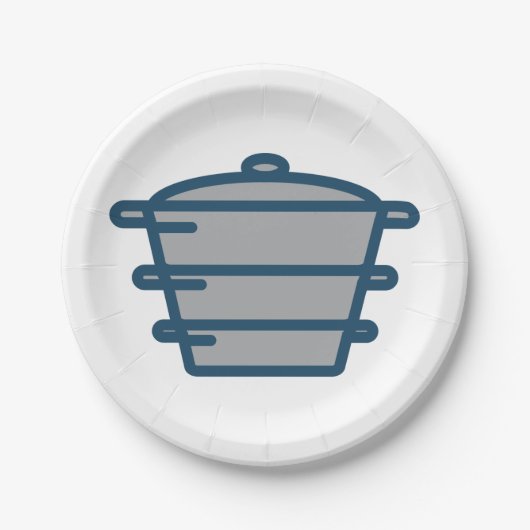 Graue Pot Paper-Teller Pappteller (Vorderseite)