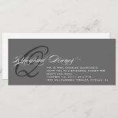 Graue Probe Einladung Monogramm Q (Vorne/Hinten)