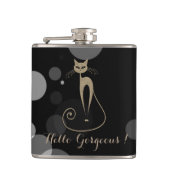 Graue Punkte auf schwarzem Hintergrund, Katze, Hal Flachmann (Vorderseite)