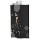 Graue Punkte auf schwarzem Hintergrund, Katze, Hal Flachmann (Links)