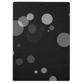 Graue Punkte auf schwarzem Hintergrund, Katze, Hal Klemmbrett (Rückseite)