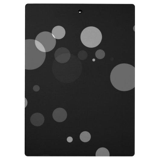 Graue Punkte auf schwarzem Hintergrund, Katze, Hal Klemmbrett (Rückseite)