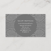 Graue Python Skin Business Card Visitenkarte (Rückseite)