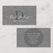 Graue Python Skin Business Card Visitenkarte (Vorne/Hinten)
