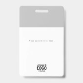 Graue QR-Code Business-Logo-ID-Karte Ausweis (Rückseite)