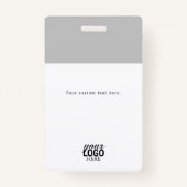 Graue QR-Code Business-Logo-ID-Karte Ausweis (Rückseite)