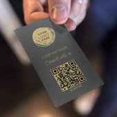 Graue QR Code Business-Logos Moderne Visitenkarte