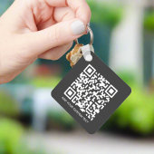 Graue QR Code Firmenlogo Corporate Werbeaktion Schlüsselanhänger