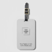 Graue QR Professional Branding Style Gepäckanhänger (Vorderseite Vertikal)