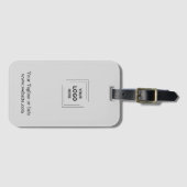Graue QR Professional Branding Style Gepäckanhänger (Vorderseite (Horizontal))