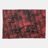 Graue Quadrate im 3D-Stil mit Kohleflecken Geschirrtuch (Horizontal)