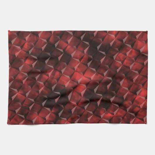 Graue Quadrate im 3D-Stil mit Kohleflecken Geschirrtuch (Horizontal)