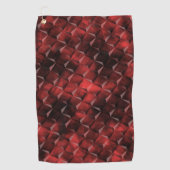 Graue Quadrate im 3D-Stil mit Kohleflecken Golfhandtuch (Vorderseite)