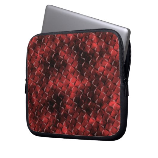 Graue Quadrate im 3D-Stil mit Kohleflecken Laptopschutzhülle (Vorderseite Links)