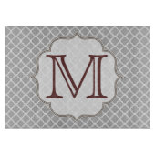 Graue Quarterfolie Latti Glasschneidplatte Schneidebrett (Vorderseite)