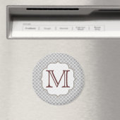 Graue Quarterfolie Latti Monogram Initial Magnet (In Situ (Geschirrspüler))
