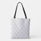 Graue Quatrefolie Personalisiert Tote Bag Tasche (Rückseite)