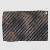 Graue Querschnitte oder Kohlebänder? Gold Red Golfhandtuch (Horizontal)