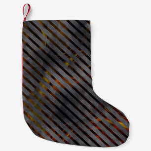 Graue Querschnitte oder Kohlebänder? Gold Red Kleiner Weihnachtsstrumpf