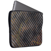 Graue Querschnitte oder Kohlebänder? Gold Red Laptopschutzhülle (Vorne Rechts)