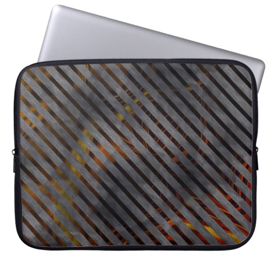 Graue Querschnitte oder Kohlebänder? Gold Red Laptopschutzhülle (Vorderseite)