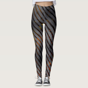 Graue Querschnitte oder Kohlebänder? Gold Red Leggings