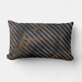 Graue Querschnitte oder Kohlebänder? Gold Red Lendenkissen