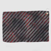 Graue Querschnitte oder Kohlebänder? Roter Fonds Golfhandtuch (Horizontal)