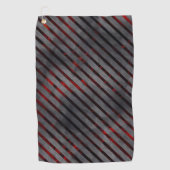 Graue Querschnitte oder Kohlebänder? Roter Fonds Golfhandtuch (Vorderseite)