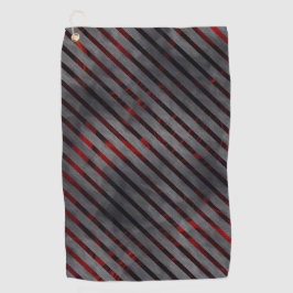 Graue Querschnitte oder Kohlebänder? Roter Fonds Golfhandtuch