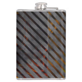 Graue Querstreifen, Karbon-Bänder, goldrot Flachmann (Rückseite)