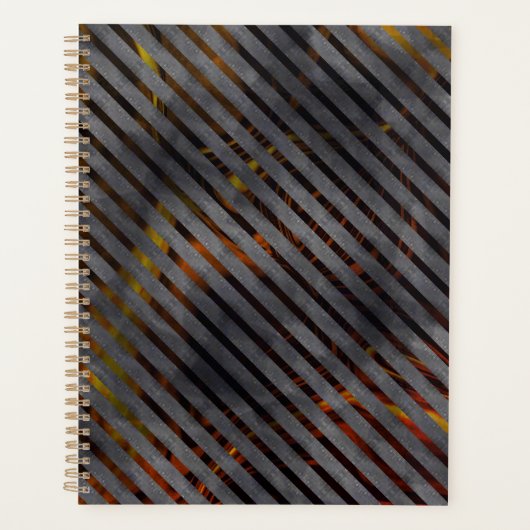 Graue Querstreifen, Karbon-Bänder, goldrot Planer (Vorderseite)