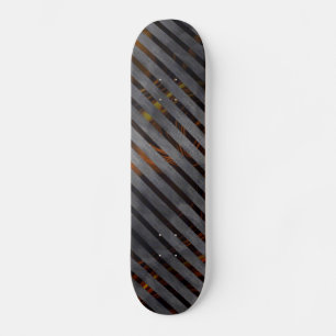 Graue Querstreifen, Karbon-Bänder, goldrot Skateboard
