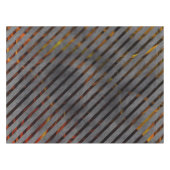 Graue Querstreifen, Karbon-Bänder, goldrot Tischdecke (Vorderseite (Horizontal))