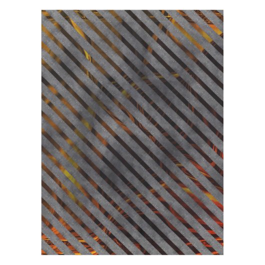 Graue Querstreifen, Karbon-Bänder, goldrot Tischdecke (Vorderseite)