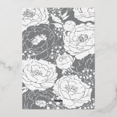 Graue Quinceañera Einladung (Rückseite)