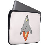 Graue Rakete Laptopschutzhülle (Vorne Rechts)